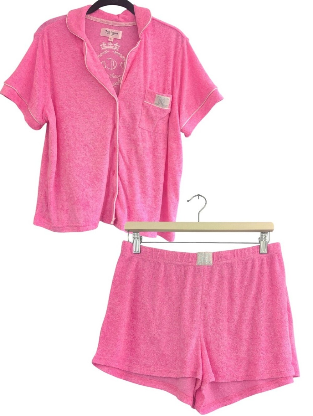 Juicy Couture Pink Terry Cloth Pajama Set